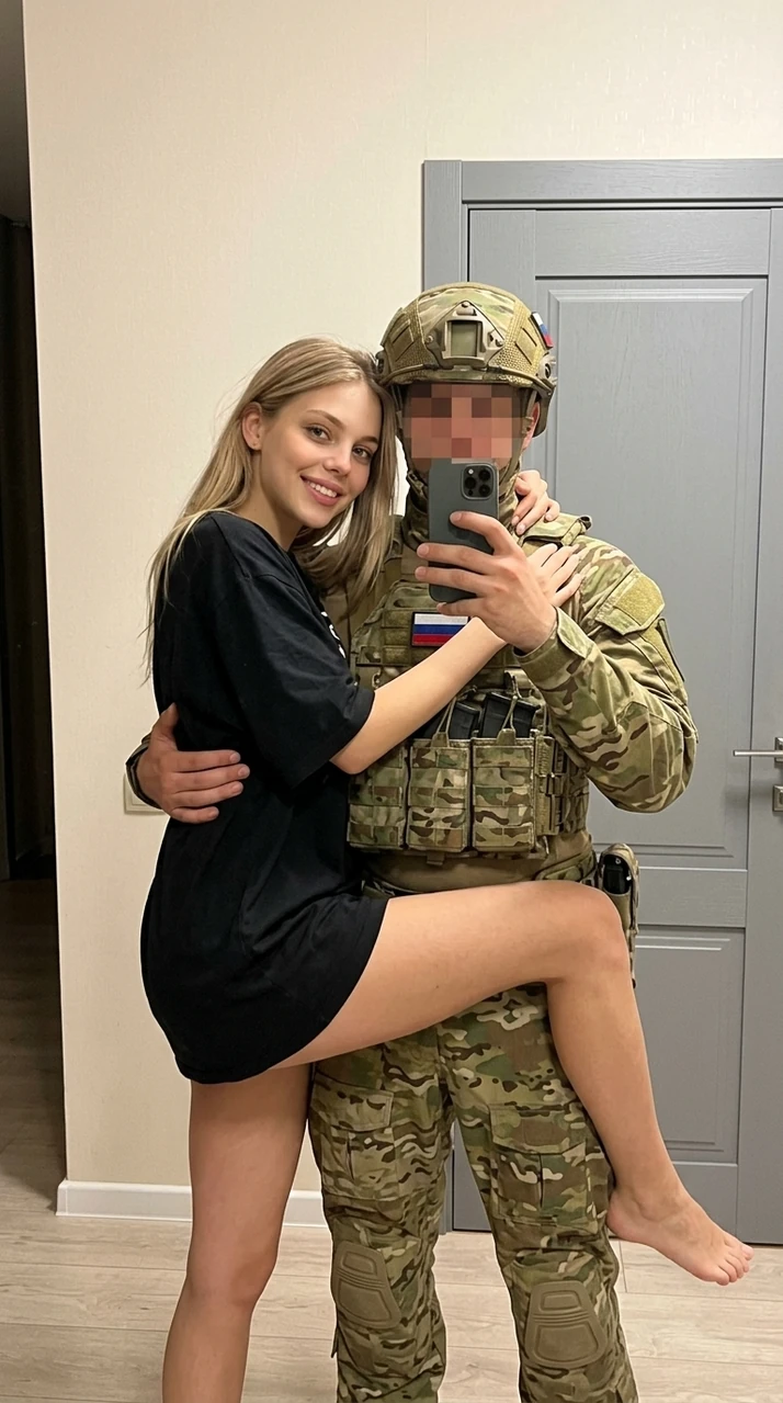 Создать ИИ-фото с военным мужем